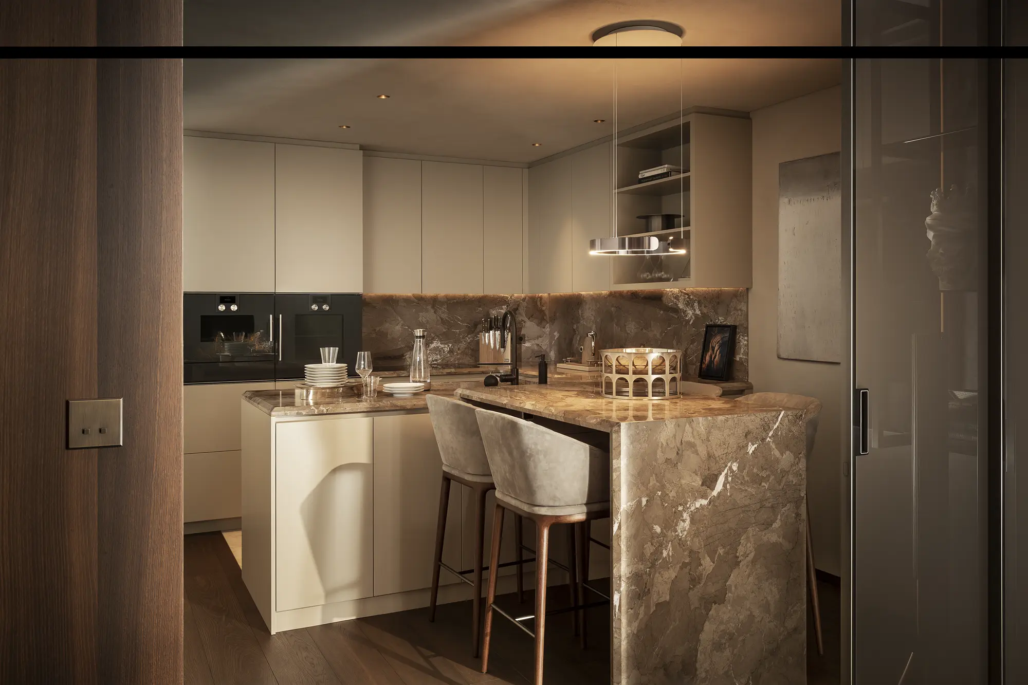 MGS – Marble & Granite Service ha avuto il compito di tradurre la visione progettuale in materia viva.